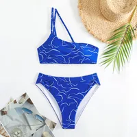 Women's Leaves Printing 2 Pieces Set Bikinis Swimwear main image 4