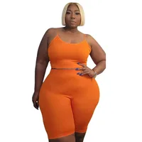Daily Sports Women's Classic Style Solid Color Spandex Polyester Shorts Sets Shorts Sets sku image 2