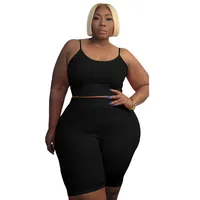Daily Sports Women's Classic Style Solid Color Spandex Polyester Shorts Sets Shorts Sets sku image 13