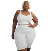 Daily Sports Women's Classic Style Solid Color Spandex Polyester Shorts Sets Shorts Sets sku image 17