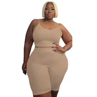 Daily Sports Women's Classic Style Solid Color Spandex Polyester Shorts Sets Shorts Sets sku image 18