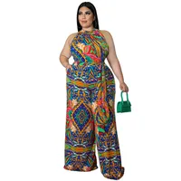 Women's Daily Vintage Style Color Block Full Length Printing Jumpsuits main image 2