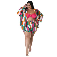 Daily Women's Elegant Streetwear Printing Spandex Polyester Shorts Sets Shorts Sets main image 3