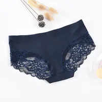 Solid Color Seamless Breathable Mid Waist Briefs Panties main image 2