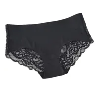 Solid Color Seamless Breathable Mid Waist Briefs Panties main image 4