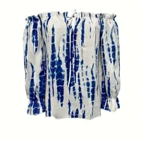 Women's Blouse Long Sleeve Blouses Printing Elegant Color Block main image 2