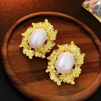 1 Pair Elegant Retro Geometric Alloy Tiger Eye Rhinestones Ear Studs sku image 29