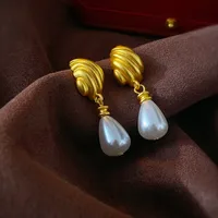 1 Pair Elegant Retro Geometric Alloy Tiger Eye Rhinestones Ear Studs sku image 9
