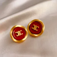 1 Pair Elegant Retro Geometric Alloy Tiger Eye Rhinestones Ear Studs sku image 27