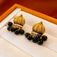 1 Pair Elegant Retro Geometric Alloy Tiger Eye Rhinestones Ear Studs sku image 21