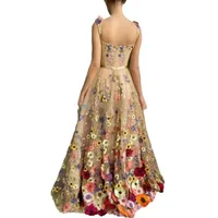 Women's Party Dress Elegant U Neck Sleeveless Flower Maxi Long Dress Banquet Cocktail Party main image 2