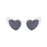 Elegant Heart Shape Resin Special-Shaped Mirror Clubmaster Full Frame Women's Sunglasses sku image 2