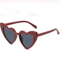 Elegant Heart Shape Resin Special-Shaped Mirror Clubmaster Full Frame Women's Sunglasses sku image 4
