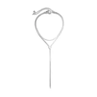 Copper Exaggerated Simple Style Lines Tassel Pendant Necklace main image 3