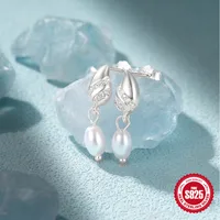 1 Pair 925 Sterling Silver Zircon Geometric Drop Earrings main image 5