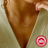 Sterling Silver Simple Style Geometric Plating Inlay Zircon Necklace main image 2