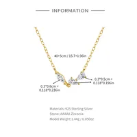 Sterling Silver Simple Style Geometric Plating Inlay Zircon Necklace main image 6
