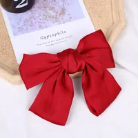 Women's Fairy Style Elegant Bow Knot Silk Hair Clip sku image 10