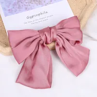 Women's Fairy Style Elegant Bow Knot Silk Hair Clip sku image 3