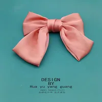 Women's Fairy Style Elegant Bow Knot Silk Hair Clip sku image 9