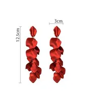 Fashion Geometric Leaf Plating Alloy Drop Earrings main image 6
