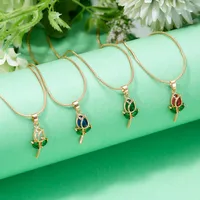Simple Style Flower Alloy Plating Gold Plated Women's Pendant Necklace main image 4