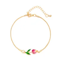 Simple Style Classic Style Solid Color Copper Beads Women's Anklet main image 5