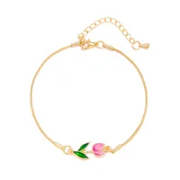 Simple Style Classic Style Solid Color Copper Beads Women's Anklet sku image 5