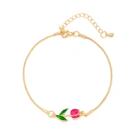 Simple Style Classic Style Solid Color Copper Beads Women's Anklet sku image 6