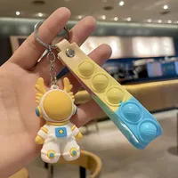 Cute Simple Style Astronaut Silica Gel Women's Keychain sku image 5