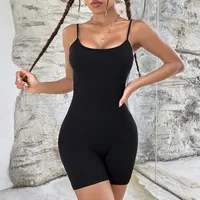 Simple Style Classic Style Solid Color Active Sets Nylon Spandex Rompers Activewear main image 3