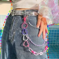 Hip-Hop Heart Shape Flower Plastic Women's Chain Belts main image 2