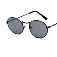Retro Geometric Solid Color Resin Round Frame Full Frame Women's Sunglasses main image 2