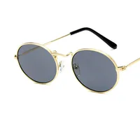 Retro Geometric Solid Color Resin Round Frame Full Frame Women's Sunglasses main image 1