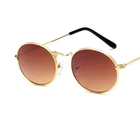 Retro Geometric Solid Color Resin Round Frame Full Frame Women's Sunglasses main image 4