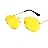Retro Geometric Solid Color Resin Round Frame Full Frame Women's Sunglasses main image 6