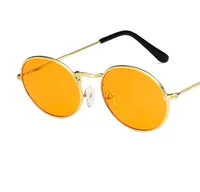 Retro Geometric Solid Color Resin Round Frame Full Frame Women's Sunglasses sku image 5