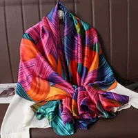 Women's Lady Leopard Satin Printing Shawl sku image 7