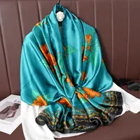 Women's Lady Leopard Satin Printing Shawl sku image 3