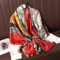 Women's Lady Leopard Satin Printing Shawl sku image 8