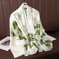 Women's Lady Leopard Satin Printing Shawl sku image 12
