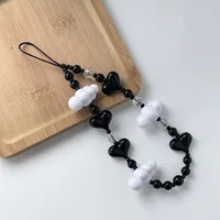 Acrylic Artificial Crystal Plastic Clouds Heart Shape Cute Sweet Mobile Phone Lanyard Phone Cases main image 4
