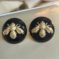 1 Pair Vintage Style Bee Plating Zinc Alloy Ear Studs sku image 4