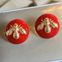 1 Pair Vintage Style Bee Plating Zinc Alloy Ear Studs sku image 1