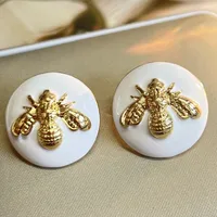 1 Pair Vintage Style Bee Plating Zinc Alloy Ear Studs sku image 3