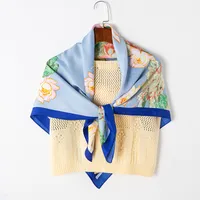 Adults Casual Wedding Pastoral Letter Cotton And Linen Printing Floral Scarf sku image 7