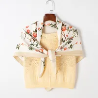 Adults Casual Wedding Pastoral Letter Cotton And Linen Printing Floral Scarf sku image 9