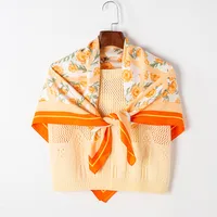 Adults Casual Wedding Pastoral Letter Cotton And Linen Printing Floral Scarf sku image 13
