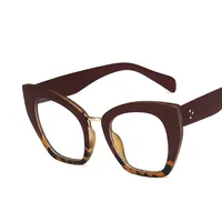 Retro Leopard Pc Cat Eye Full Frame Optical Glasses sku image 1