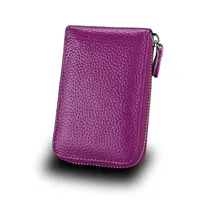 Multi-function Zipper Organ Card Holder Multi-card Card Holder Coin Purse Leather Card sku image 5